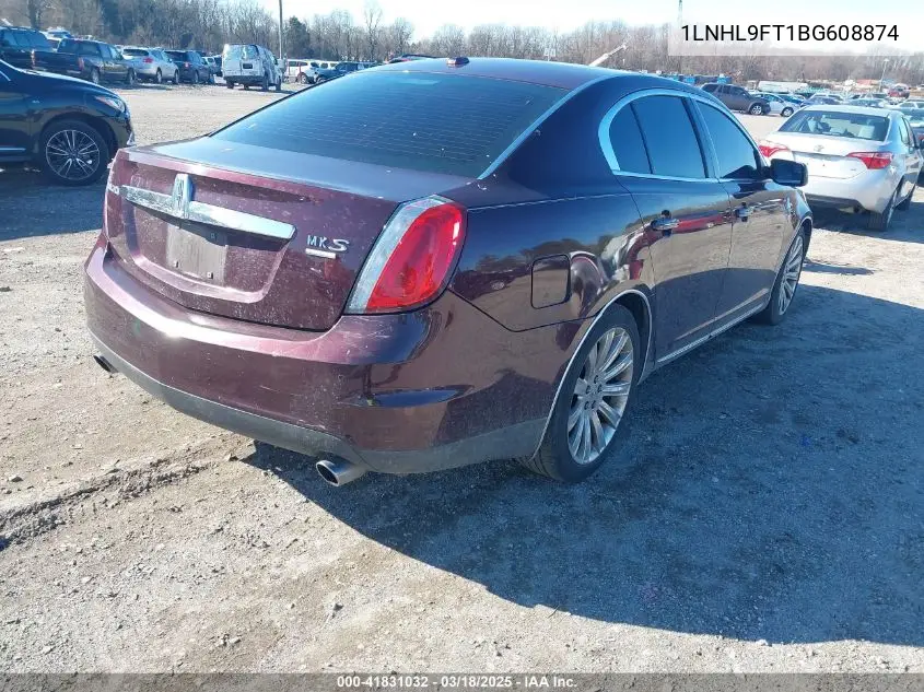 2011 Lincoln Mks Ecoboost VIN: 1LNHL9FT1BG608874 Lot: 41831032