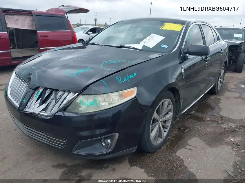 2011 Lincoln Mks VIN: 1LNHL9DRXBG604717 Lot: 42193947