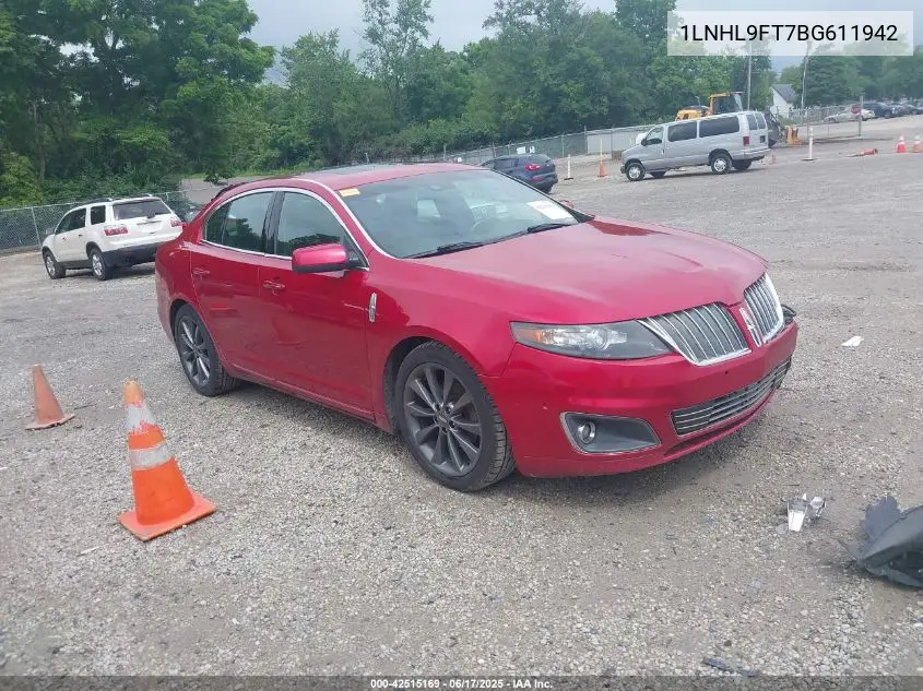 2011 Lincoln Mks Ecoboost VIN: 1LNHL9FT7BG611942 Lot: 42515169