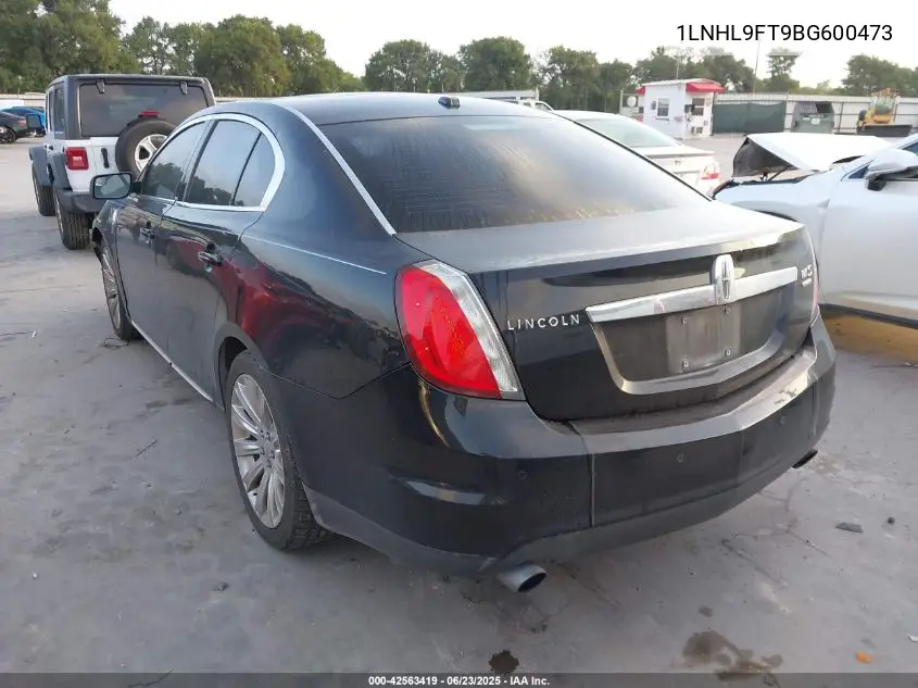2011 Lincoln Mks Ecoboost VIN: 1LNHL9FT9BG600473 Lot: 42563419