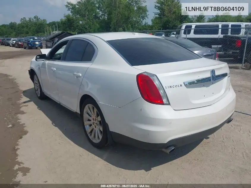 2011 Lincoln Mks Ecoboost VIN: 1LNHL9FT8BG604109 Lot: 42576713