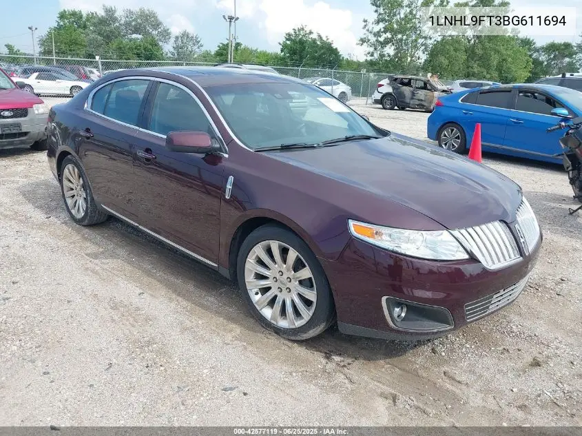 2011 Lincoln Mks Ecoboost VIN: 1LNHL9FT3BG611694 Lot: 42577119
