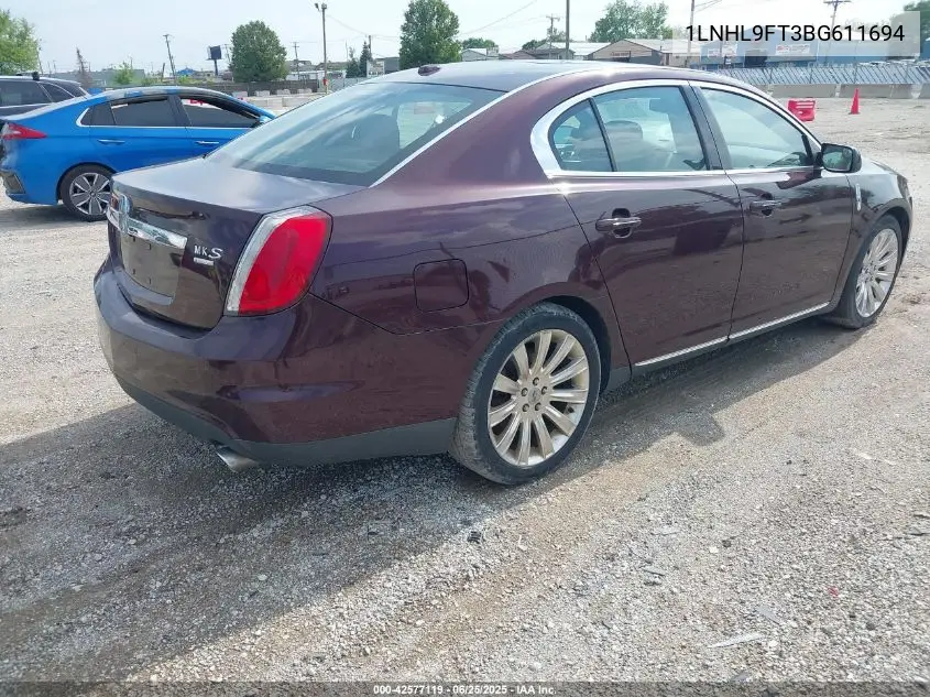 2011 Lincoln Mks Ecoboost VIN: 1LNHL9FT3BG611694 Lot: 42577119