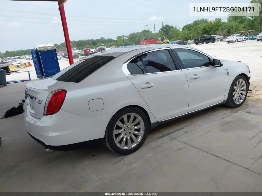 2011 Lincoln Mks Ecoboost VIN: 1LNHL9FT2BG604171 Lot: 42622745