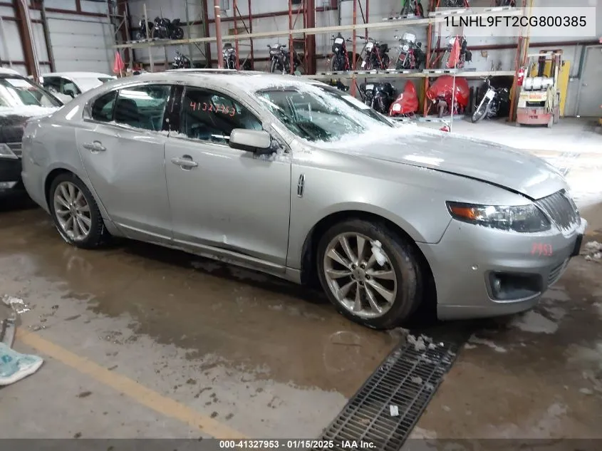 2012 Lincoln Mks Ecoboost VIN: 1LNHL9FT2CG800385 Lot: 41327953