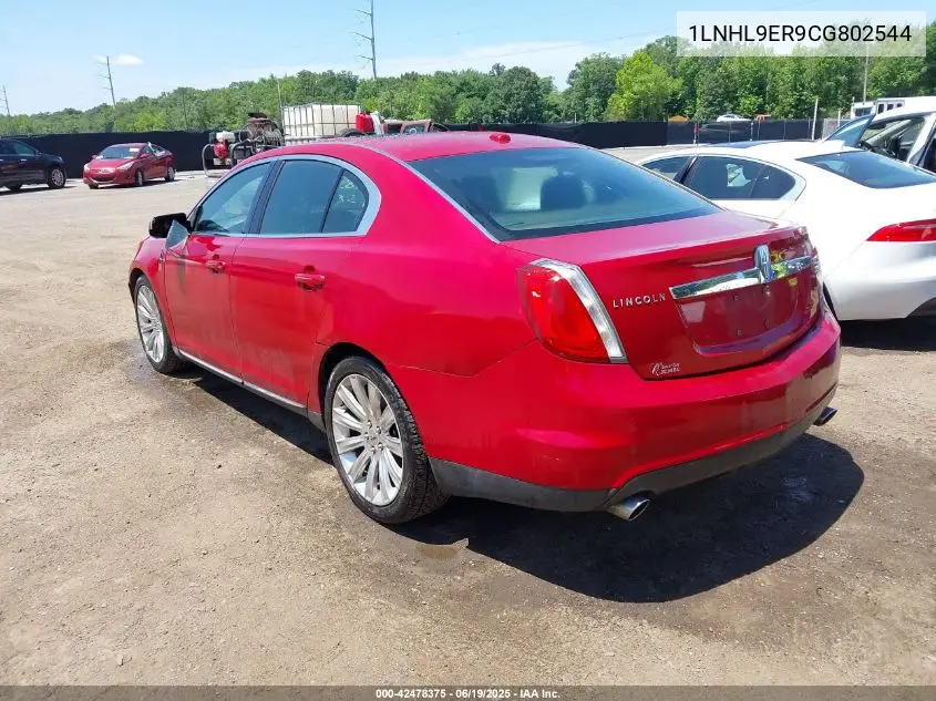 2012 Lincoln Mks VIN: 1LNHL9ER9CG802544 Lot: 42478375