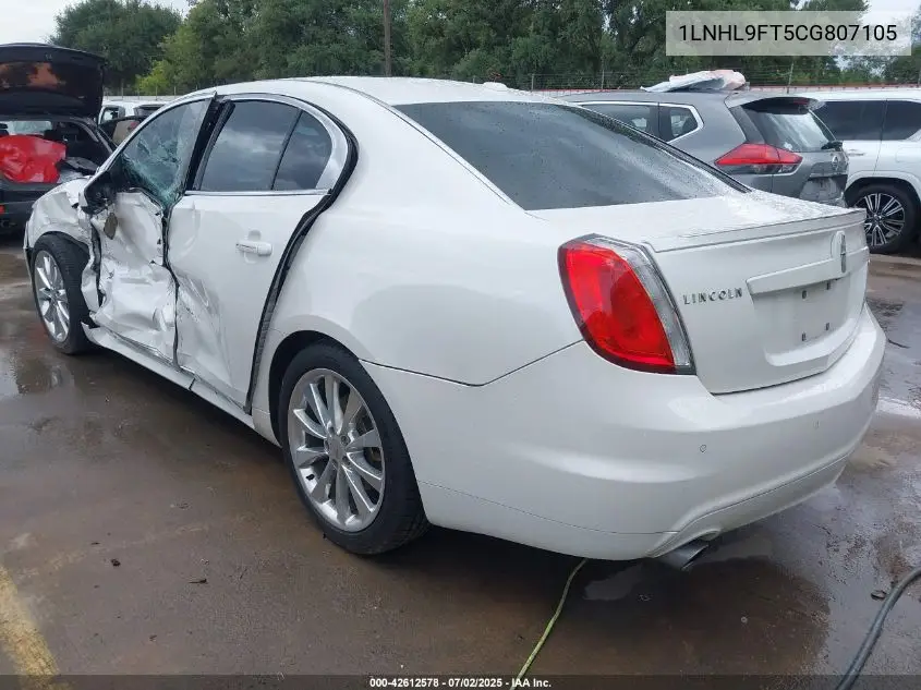 2012 Lincoln Mks Ecoboost VIN: 1LNHL9FT5CG807105 Lot: 42612578