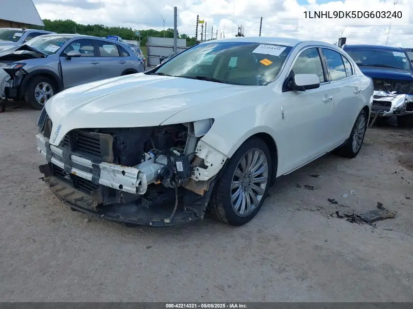 2013 Lincoln Mks VIN: 1LNHL9DK5DG603240 Lot: 42214321