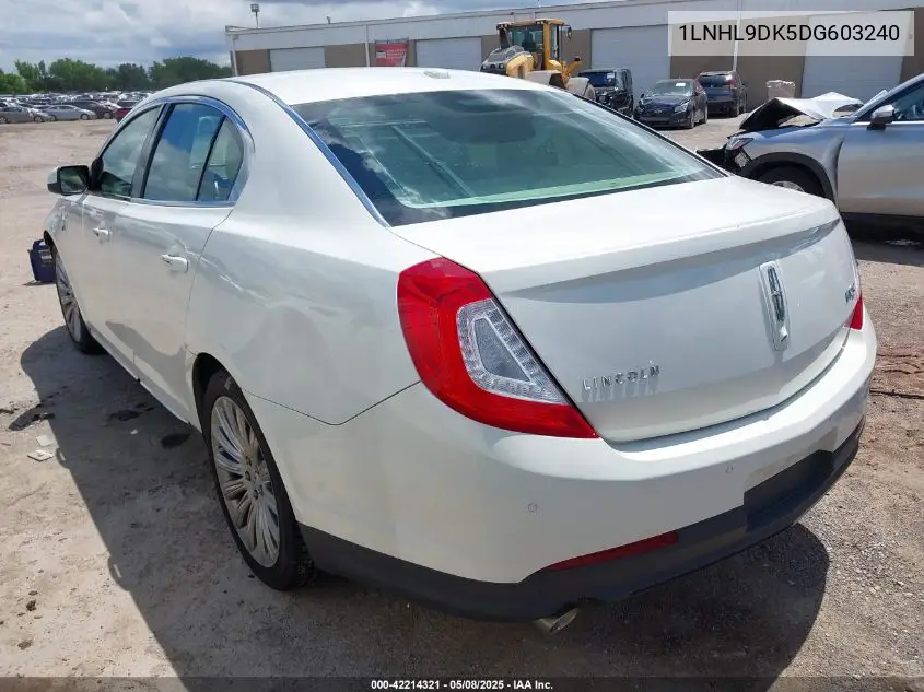 2013 Lincoln Mks VIN: 1LNHL9DK5DG603240 Lot: 42214321