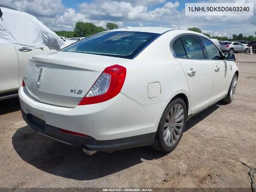 2013 Lincoln Mks VIN: 1LNHL9DK5DG603240 Lot: 42214321