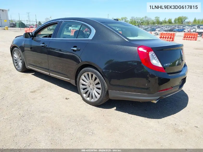 2013 Lincoln Mks VIN: 1LNHL9EK3DG617815 Lot: 42239784