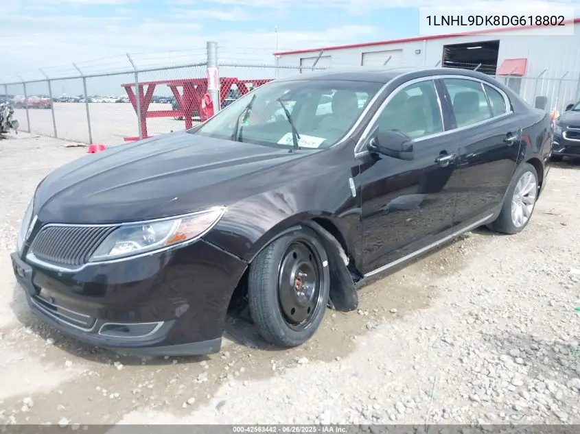 2013 Lincoln Mks VIN: 1LNHL9DK8DG618802 Lot: 42563442