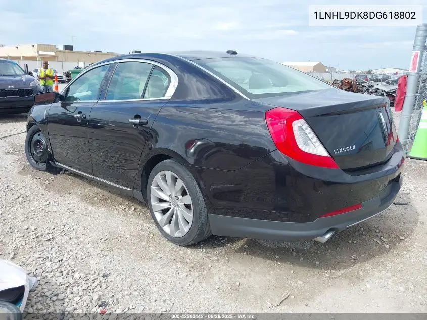 2013 Lincoln Mks VIN: 1LNHL9DK8DG618802 Lot: 42563442