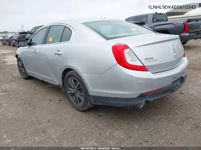 2014 Lincoln Mks VIN: 1LNHL9DK4EG610343 Lot: 42176575