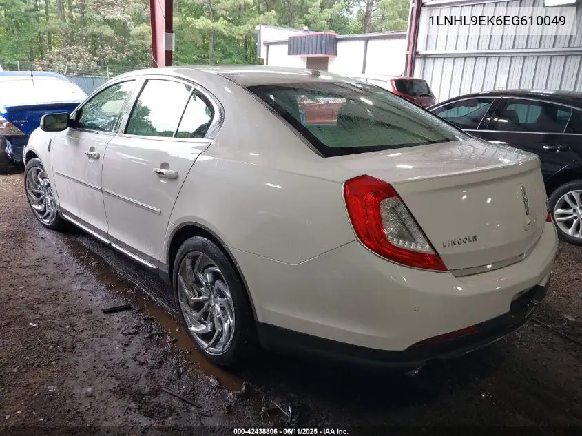 2014 Lincoln Mks VIN: 1LNHL9EK6EG610049 Lot: 42438806