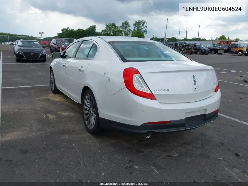 2014 Lincoln Mks VIN: 1LNHL9DK0EG604524 Lot: 42635826