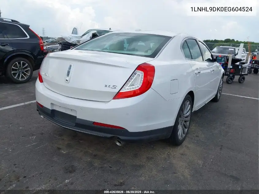 2014 Lincoln Mks VIN: 1LNHL9DK0EG604524 Lot: 42635826