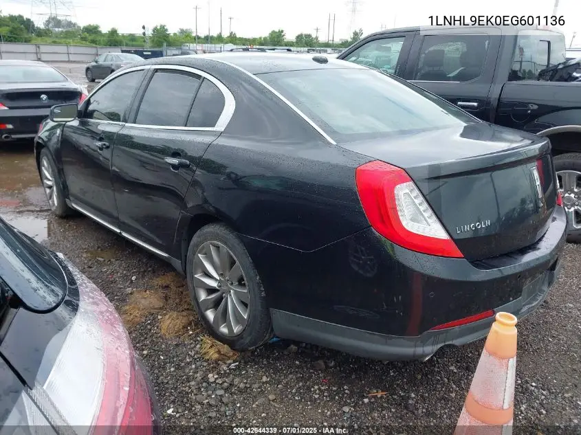 2014 Lincoln Mks VIN: 1LNHL9EK0EG601136 Lot: 42644339