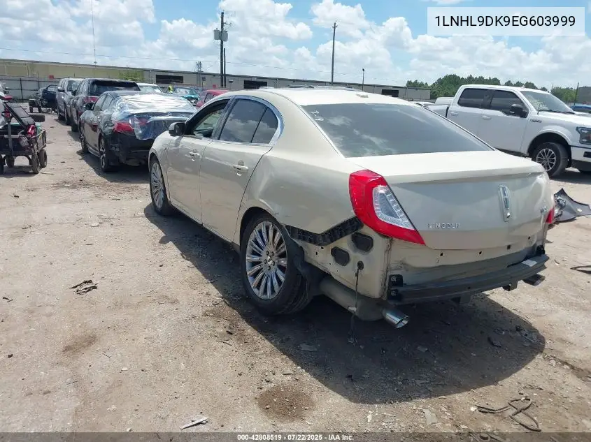 2014 Lincoln Mks VIN: 1LNHL9DK9EG603999 Lot: 42808519