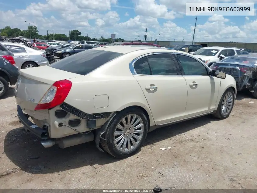2014 Lincoln Mks VIN: 1LNHL9DK9EG603999 Lot: 42808519