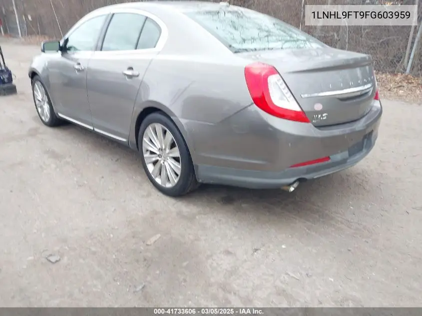 2015 Lincoln Mks Ecoboost VIN: 1LNHL9FT9FG603959 Lot: 41733606