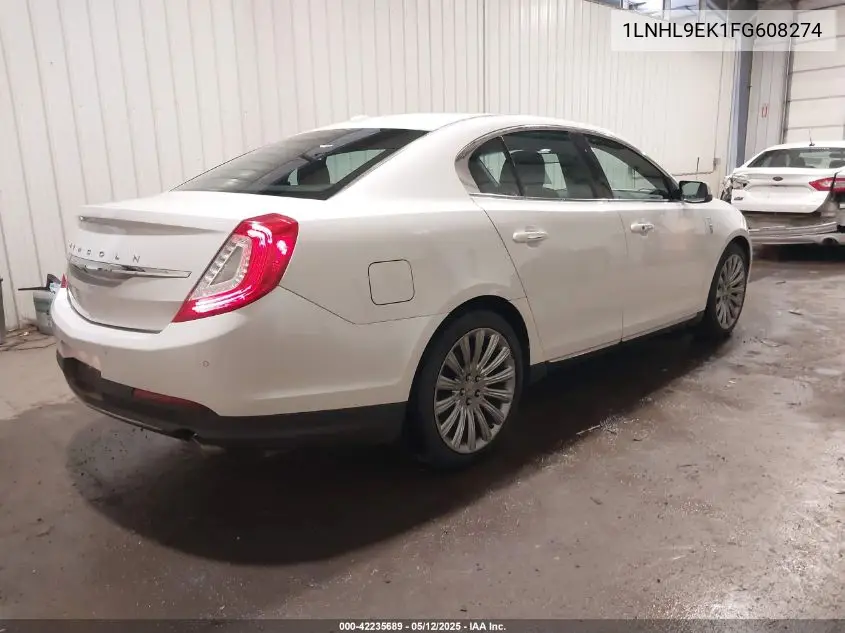 2015 Lincoln Mks VIN: 1LNHL9EK1FG608274 Lot: 42235689