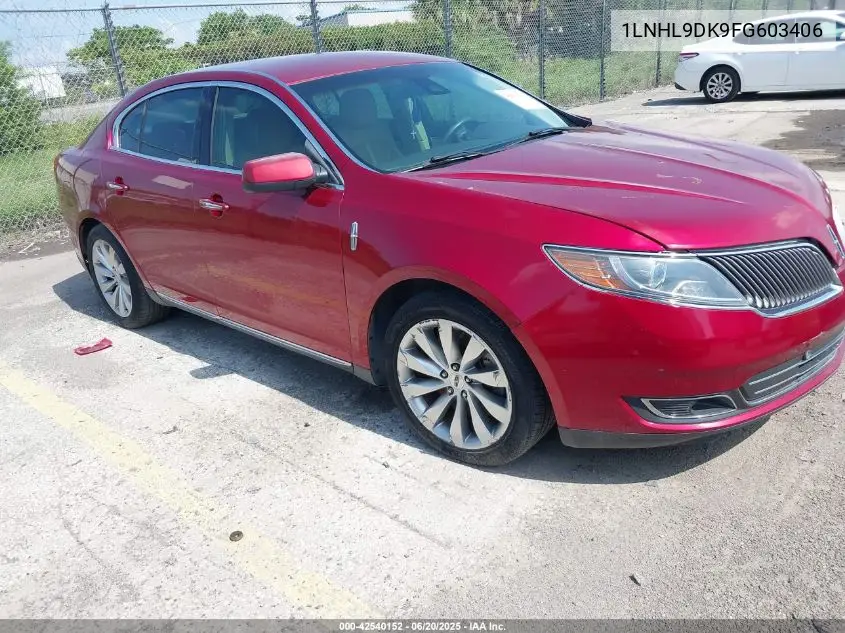 2015 Lincoln Mks VIN: 1LNHL9DK9FG603406 Lot: 42540152