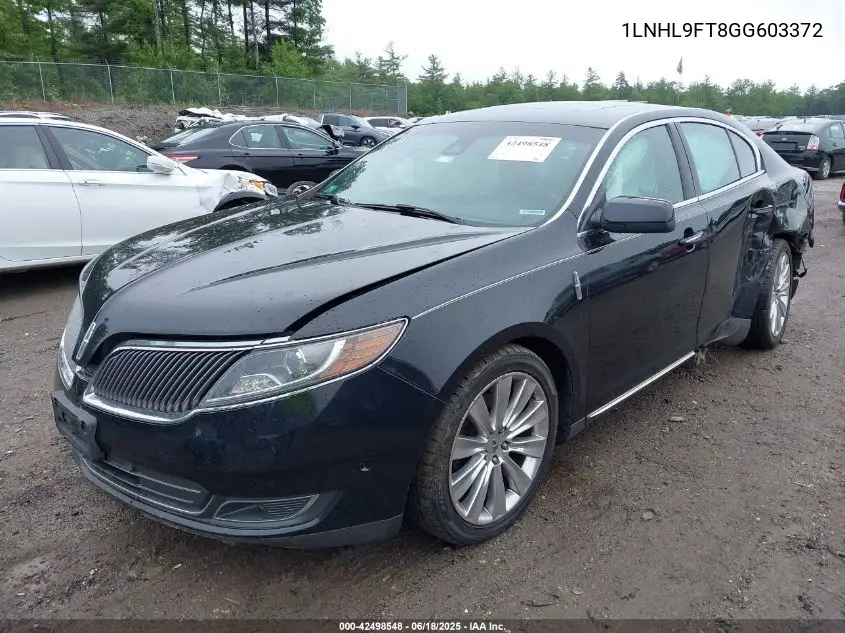 2016 Lincoln Mks Ecoboost VIN: 1LNHL9FT8GG603372 Lot: 42498548