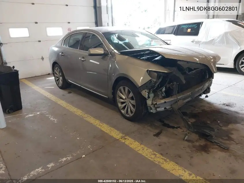 2016 Lincoln Mks VIN: 1LNHL9DK8GG602801 Lot: 42500152