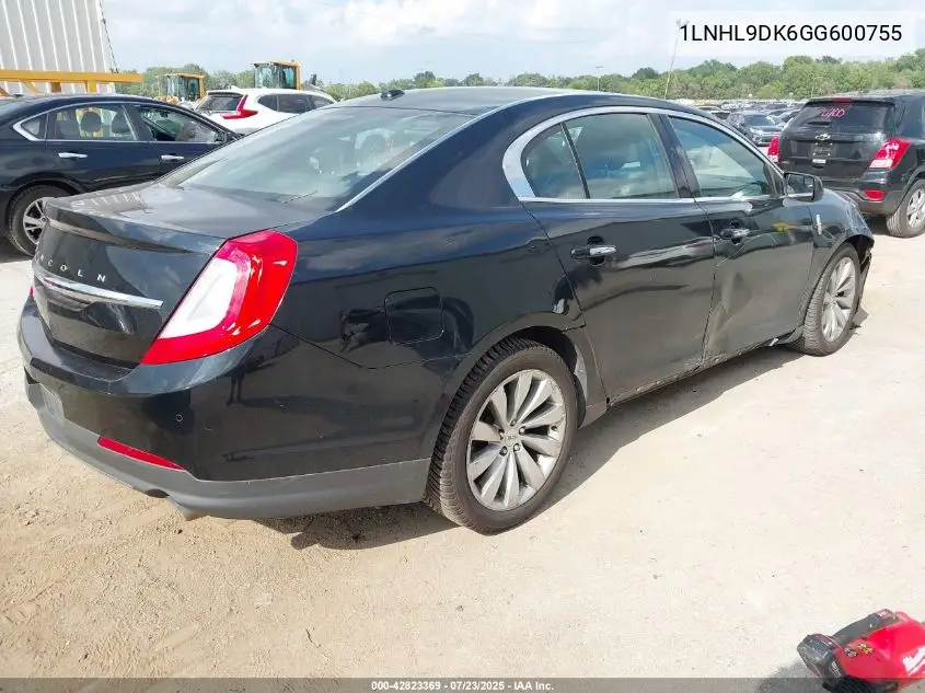 2016 Lincoln Mks VIN: 1LNHL9DK6GG600755 Lot: 42823369