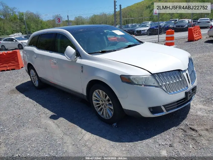2010 Lincoln Mkt VIN: 2LMHJ5FR4ABJ22752 Lot: 42132942