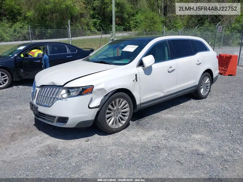 2010 Lincoln Mkt VIN: 2LMHJ5FR4ABJ22752 Lot: 42132942