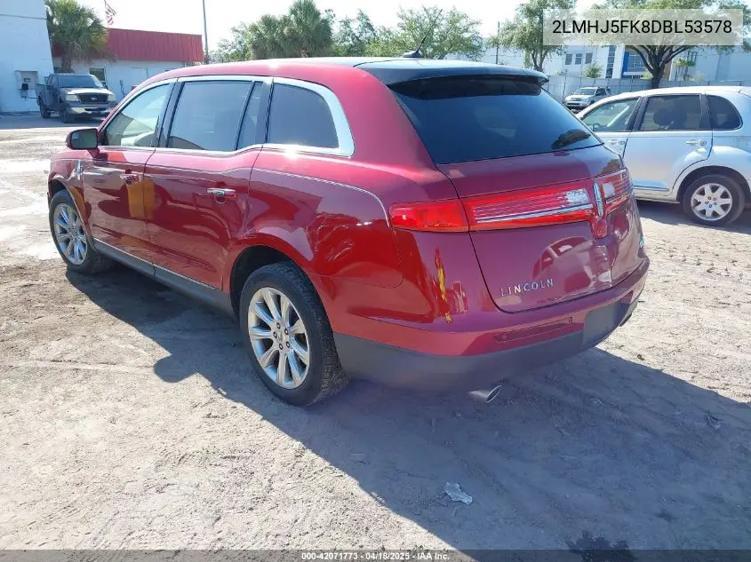 2013 Lincoln Mkt VIN: 2LMHJ5FK8DBL53578 Lot: 42071773