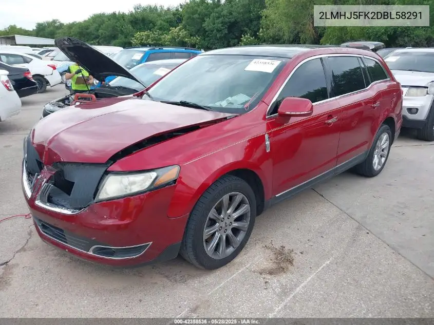 2013 Lincoln Mkt VIN: 2LMHJ5FK2DBL58291 Lot: 42358536