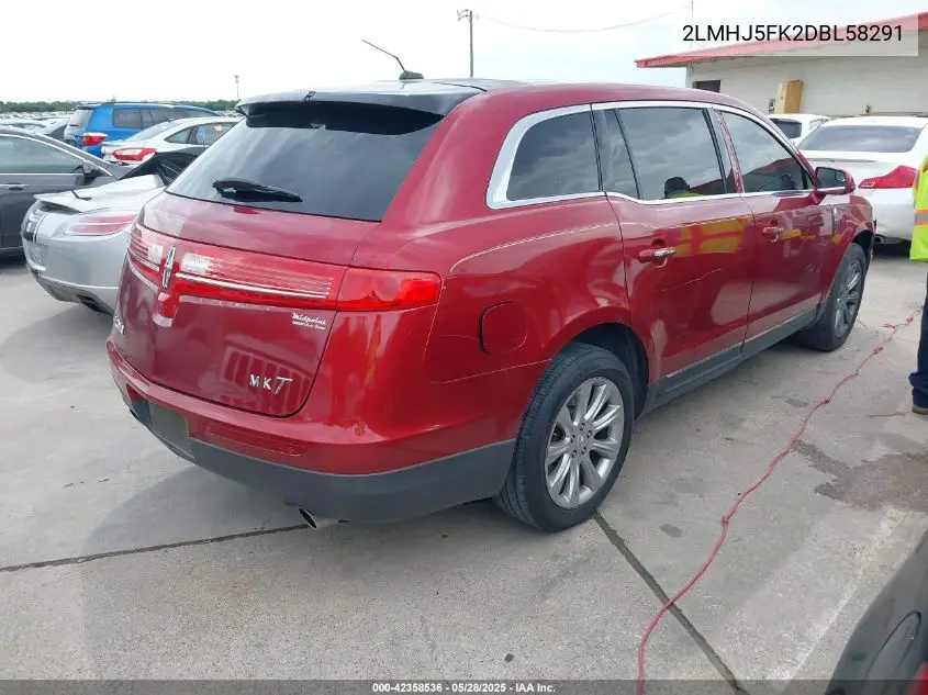 2013 Lincoln Mkt VIN: 2LMHJ5FK2DBL58291 Lot: 42358536