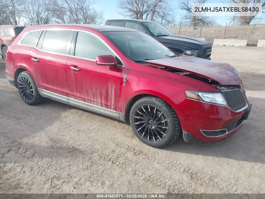 2014 Lincoln Mkt Ecoboost VIN: 2LMHJ5ATXEBL58430 Lot: 41657571