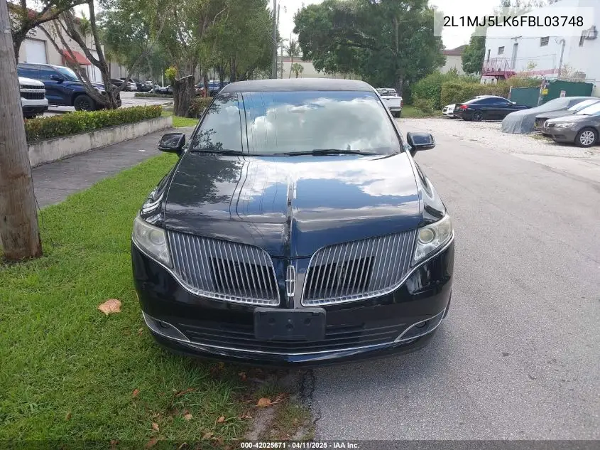 2015 Lincoln Mkt Limo VIN: 2L1MJ5LK6FBL03748 Lot: 42025671