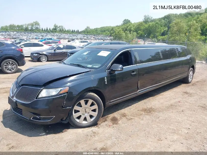2015 Lincoln Mkt Limo/Hearse VIN: 2L1MJ5LK8FBL00480 Lot: 42481652