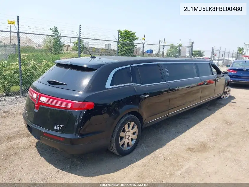2015 Lincoln Mkt Limo/Hearse VIN: 2L1MJ5LK8FBL00480 Lot: 42481652