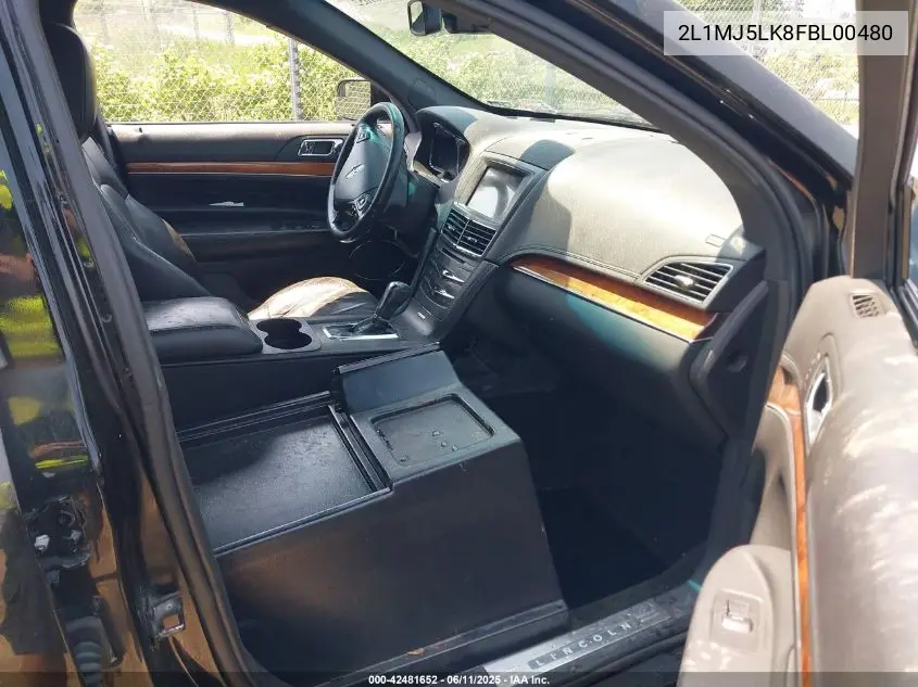 2015 Lincoln Mkt Limo/Hearse VIN: 2L1MJ5LK8FBL00480 Lot: 42481652