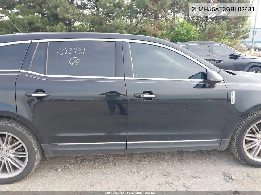 2016 Lincoln Mkt Ecoboost VIN: 2LMHJ5AT3GBL02431 Lot: 42193751
