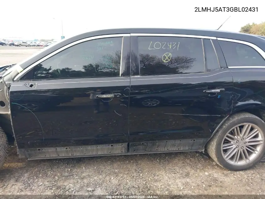 2016 Lincoln Mkt Ecoboost VIN: 2LMHJ5AT3GBL02431 Lot: 42193751