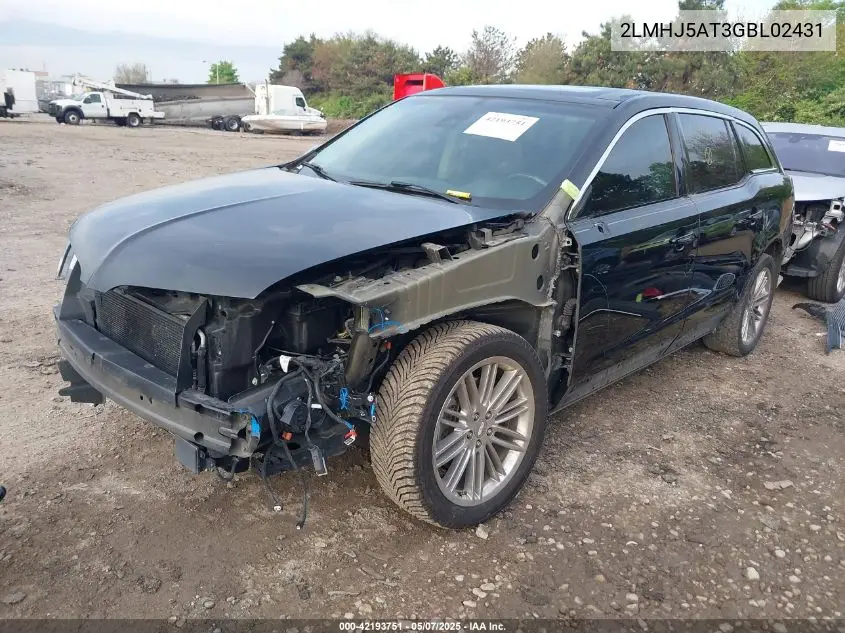 2016 Lincoln Mkt Ecoboost VIN: 2LMHJ5AT3GBL02431 Lot: 42193751