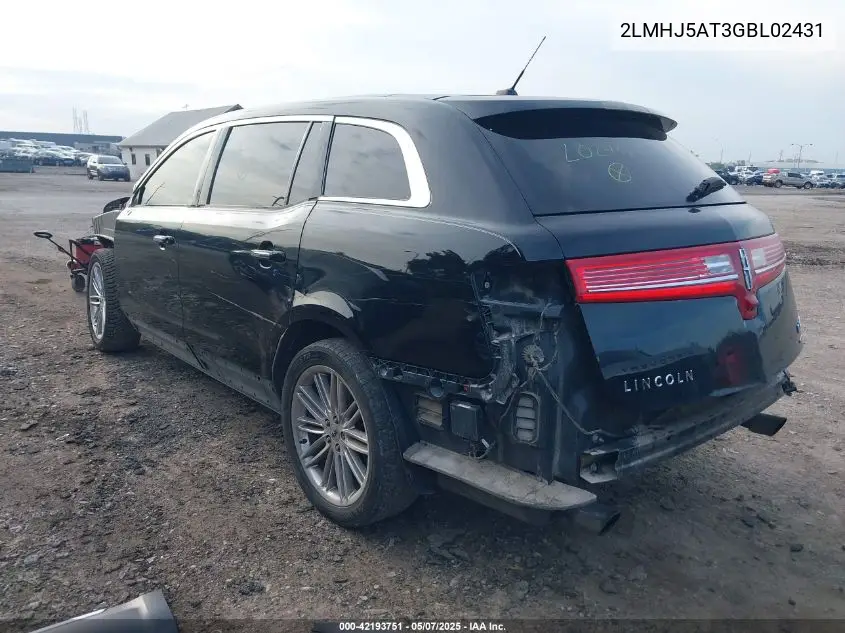 2016 Lincoln Mkt Ecoboost VIN: 2LMHJ5AT3GBL02431 Lot: 42193751