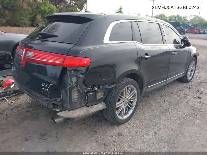 2016 Lincoln Mkt Ecoboost VIN: 2LMHJ5AT3GBL02431 Lot: 42193751