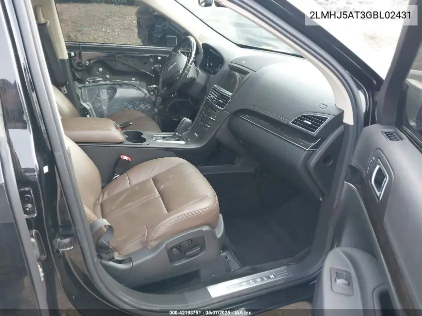 2016 Lincoln Mkt Ecoboost VIN: 2LMHJ5AT3GBL02431 Lot: 42193751