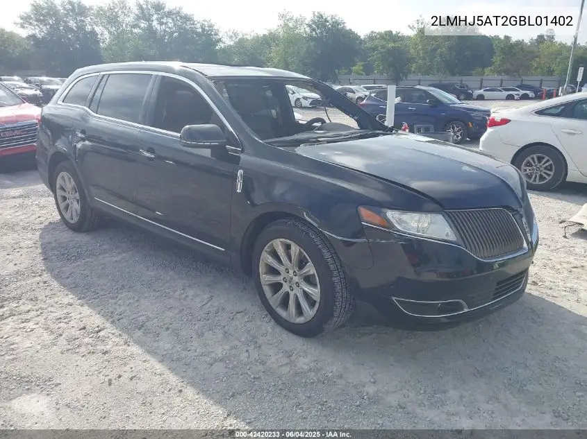 2016 Lincoln Mkt Ecoboost VIN: 2LMHJ5AT2GBL01402 Lot: 42420233