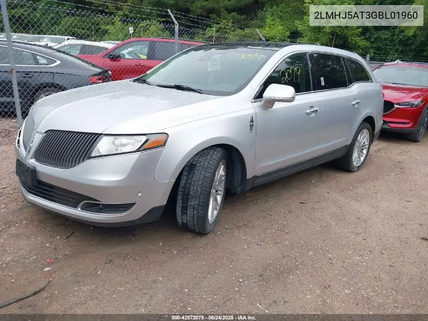 2016 Lincoln Mkt Ecoboost VIN: 2LMHJ5AT3GBL01960 Lot: 42572079