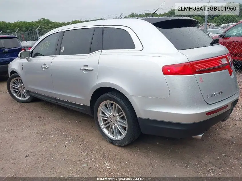 2016 Lincoln Mkt Ecoboost VIN: 2LMHJ5AT3GBL01960 Lot: 42572079