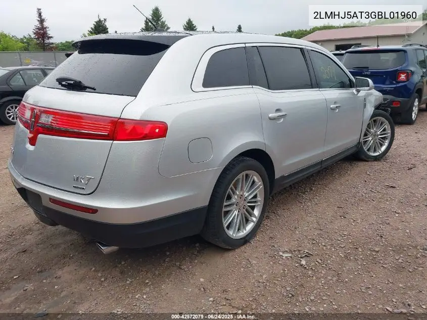 2016 Lincoln Mkt Ecoboost VIN: 2LMHJ5AT3GBL01960 Lot: 42572079